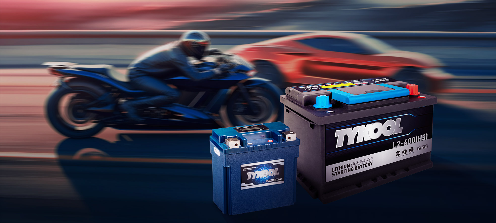 LiFePO4 Automotive & Motorcycle Batteries