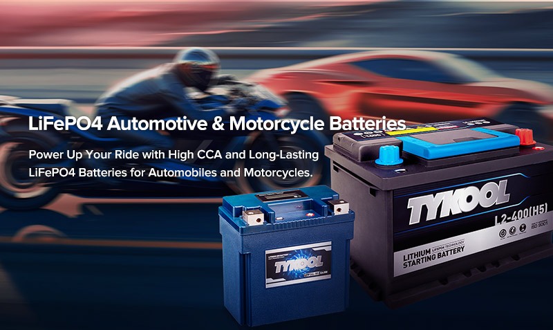 LiFePO4 Automotive & Motorcycle Batteries